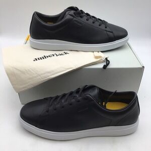 Amberjack Mens Leather Onyx Size 13 Cupsole Sneakers Dress Casual Shoes NEW